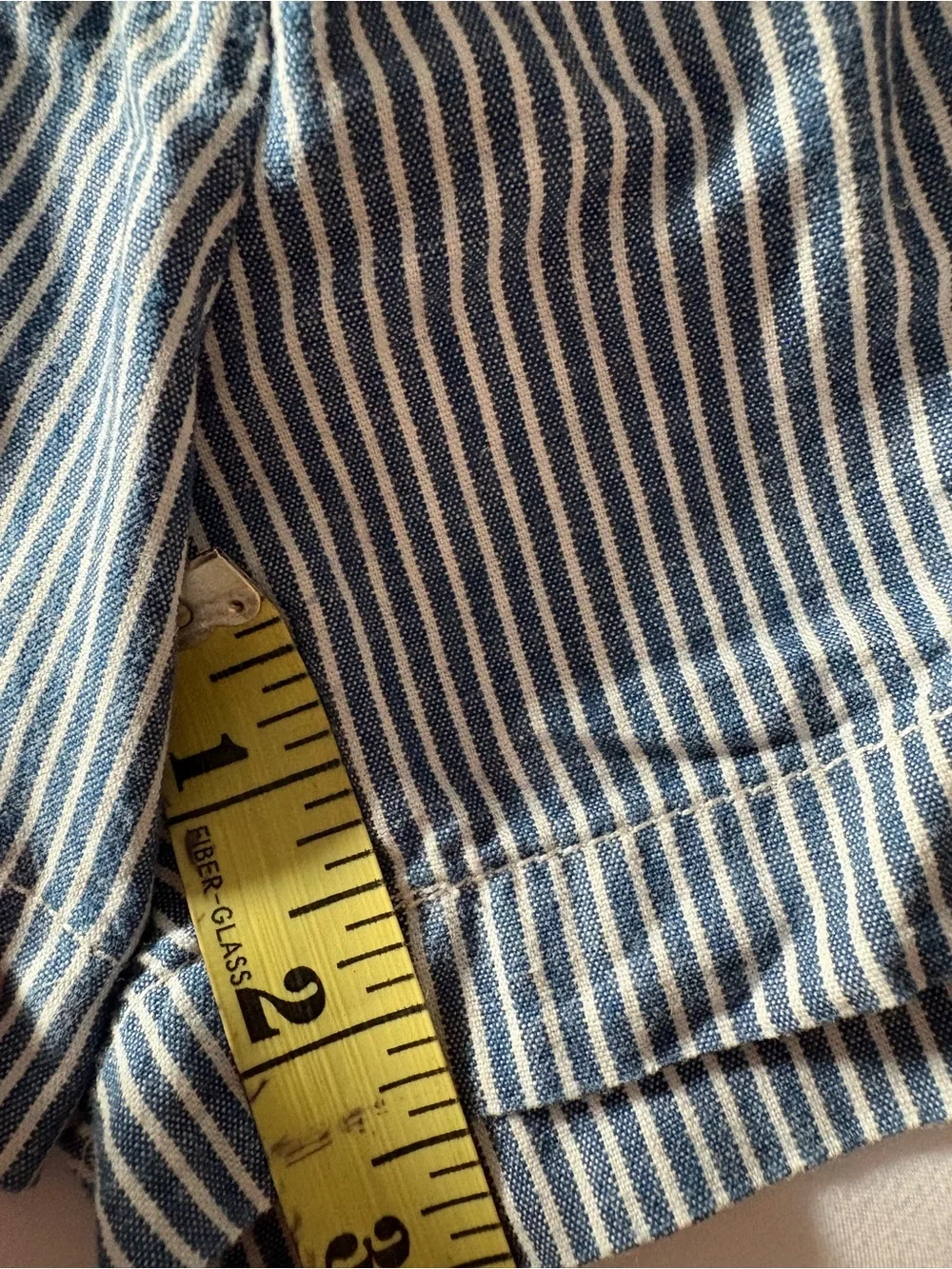 J. Crew Navy and White Pinstripe Shorts sz 2